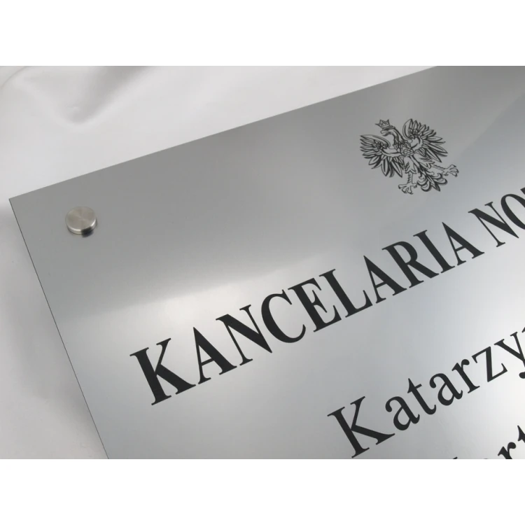 NOTARSCHILD - Hauptdoppelnachname Schild für eine Zivilgesellschaft - SZ025 - Größe 50x40cm