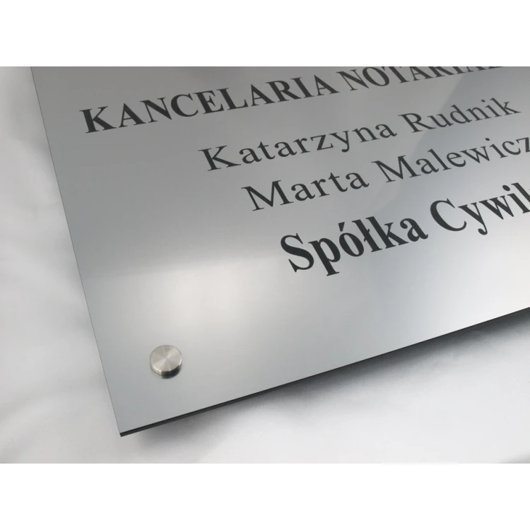 NOTARSCHILD - Hauptdoppelnachname Schild für eine Zivilgesellschaft - SZ025 - Größe 50x40cm