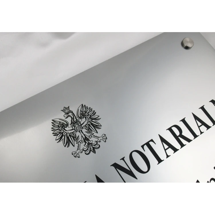 NOTARSCHILD - Hauptdoppelnachname Schild für eine Zivilgesellschaft - SZ025 - Größe 50x40cm