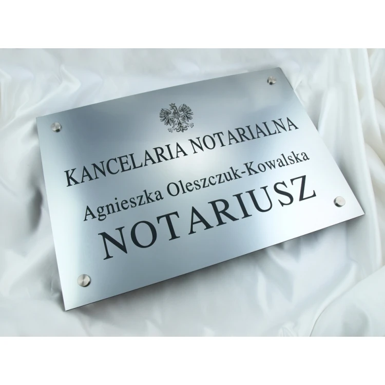 NOTARSCHILDER - Haupttafel - SZ015 - Abmessungen 500x350mm