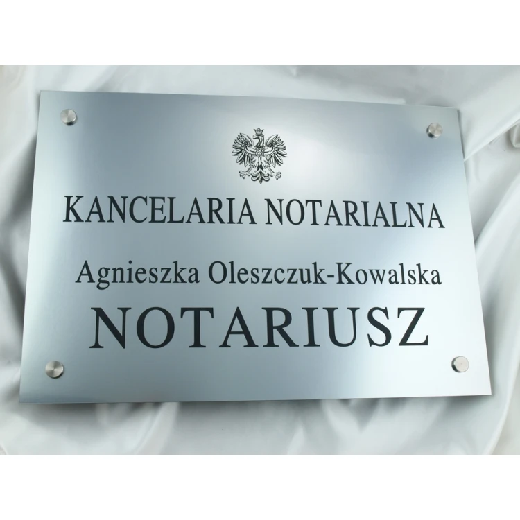 NOTARSCHILDER - Haupttafel - SZ015 - Abmessungen 500x350mm