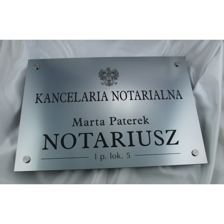 NOTARSCHILDER - Haupttafel - SZ015 - Abmessungen 500x350mm