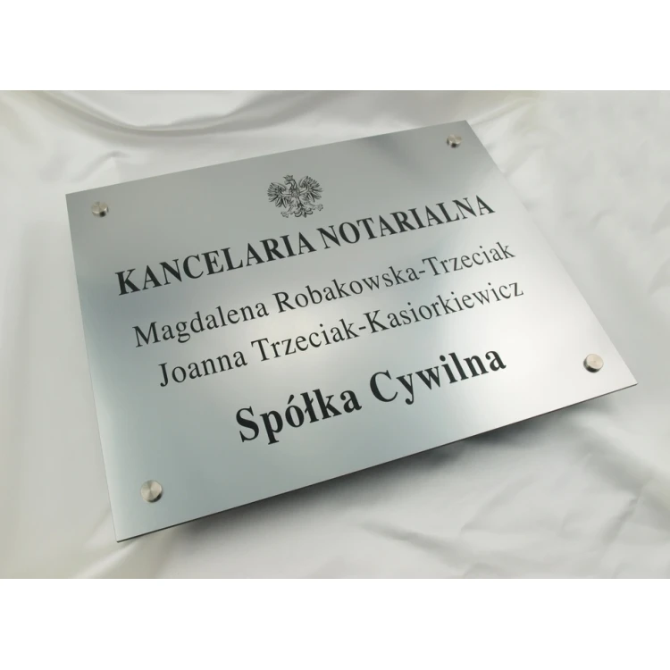 NOTARSCHILD - Hauptdoppelnachname Schild für eine Zivilgesellschaft - SZ025 - Größe 50x40cm