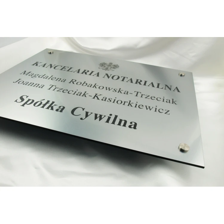 NOTARSCHILD - Hauptdoppelnachname Schild für eine Zivilgesellschaft - SZ025 - Größe 50x40cm