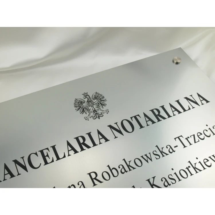 NOTARSCHILD - Hauptdoppelnachname Schild für eine Zivilgesellschaft - SZ025 - Größe 50x40cm
