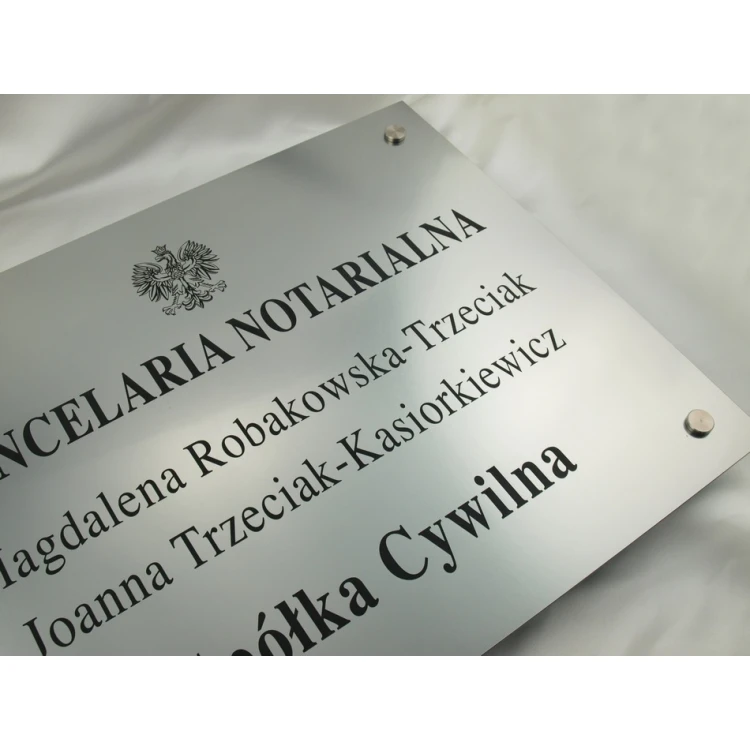 NOTARSCHILD - Hauptdoppelnachname Schild für eine Zivilgesellschaft - SZ025 - Größe 50x40cm