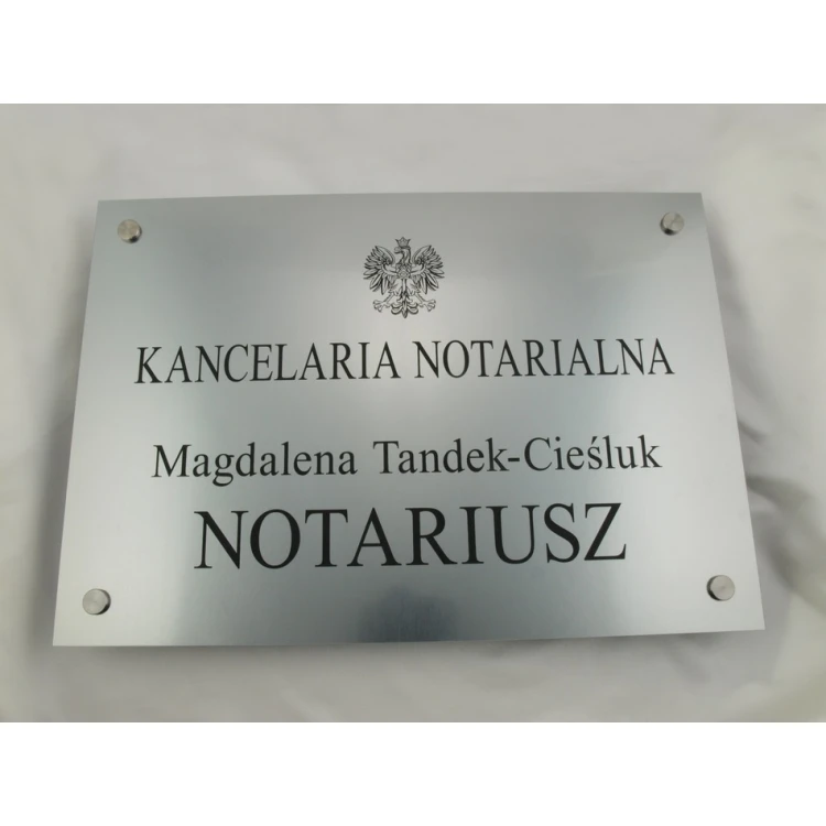 NOTARSCHILDER - Haupttafel - SZ015 - Abmessungen 500x350mm