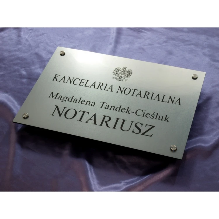 NOTARSCHILDER - Haupttafel - SZ015 - Abmessungen 500x350mm