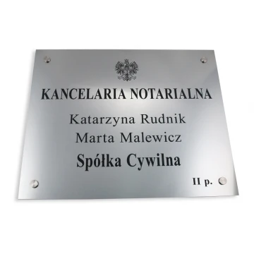 NOTARSCHILD - Hauptdoppelnachname Schild für eine Zivilgesellschaft - SZ025 - Größe 50x40cm