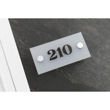 Gefrostetes Türschild - Raumnummerierung - Abm. 100x50mm - SPD020