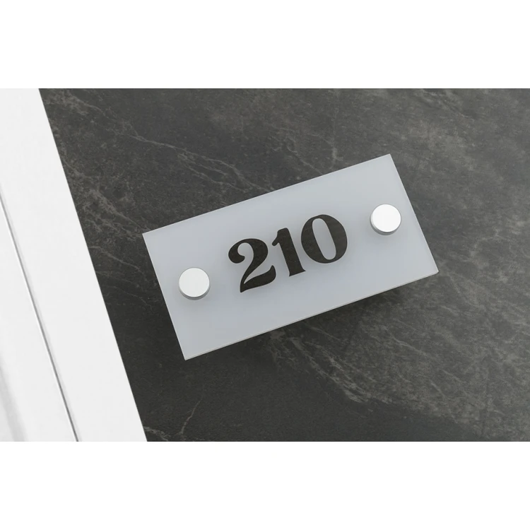 Gefrostetes Türschild - Raumnummerierung - Abm. 100x50mm - SPD020