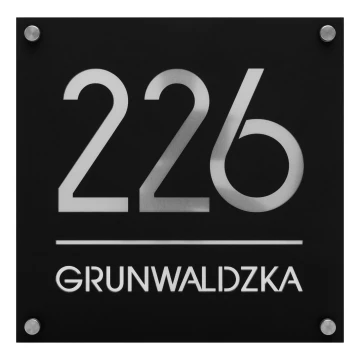 Türschild mit Hausnummer - Abmessung 250 mm - TAB672