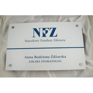 ZAHNARZTSCHILD - Haupttafel - SZ040 - Abmessungen 550x350mm