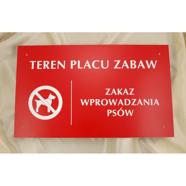 Schild SPIELPLATZ HUNDE VERBOTEN - SZ017 - Größe 500x300mm