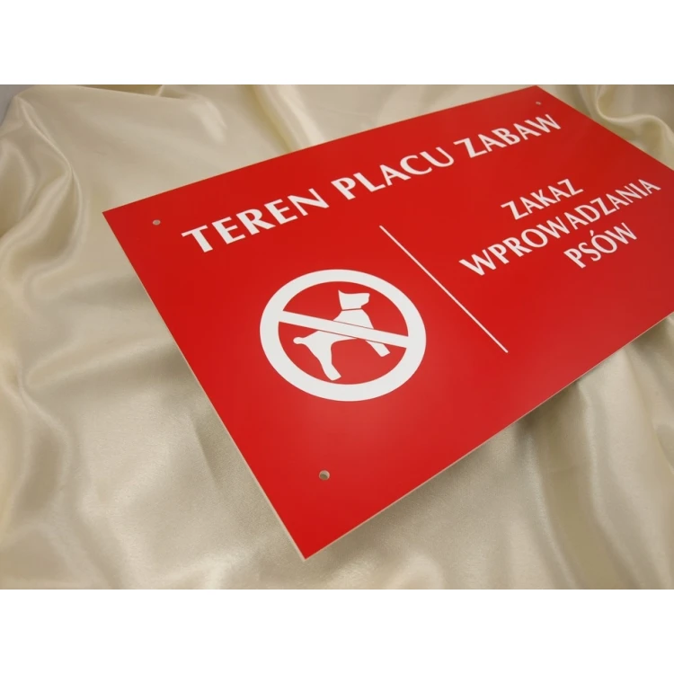 Schild SPIELPLATZ HUNDE VERBOTEN - SZ017 - Größe 500x300mm