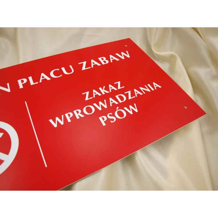 Schild SPIELPLATZ HUNDE VERBOTEN - SZ017 - Größe 500x300mm