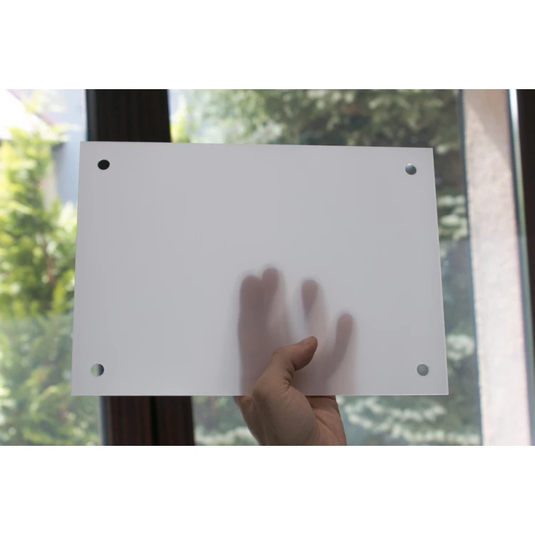 Plexiglasschild 3mm Stärke - UV-Druck - frostweißes halbtransparentes Plexi - SZ152 - Maße 297x210mm (A4)