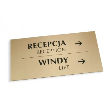 Goldenes Schild - SZ009 - Größe 300x150mm