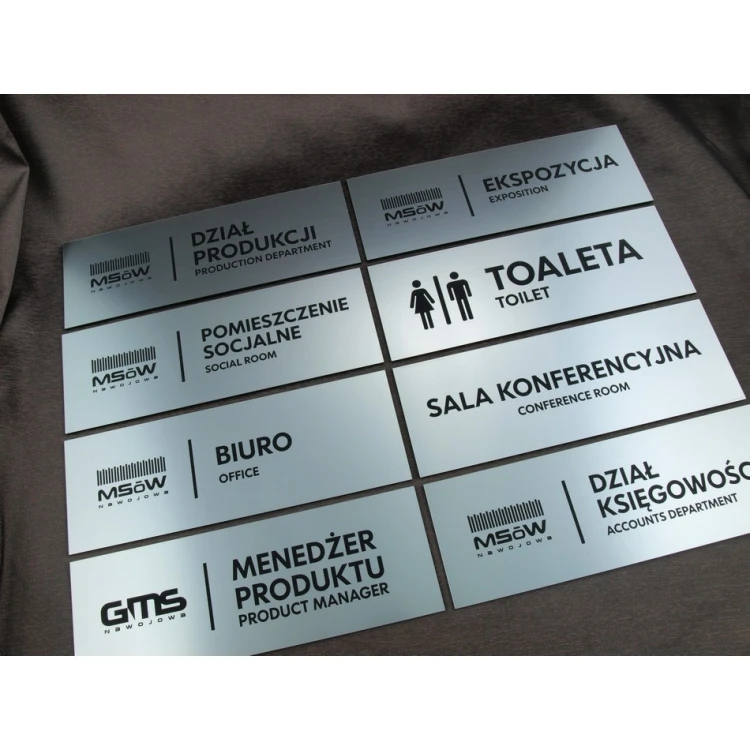 Schilder für Unternehmen, Büro, Hotel - SZ052 - Abmessungen 230x80mm