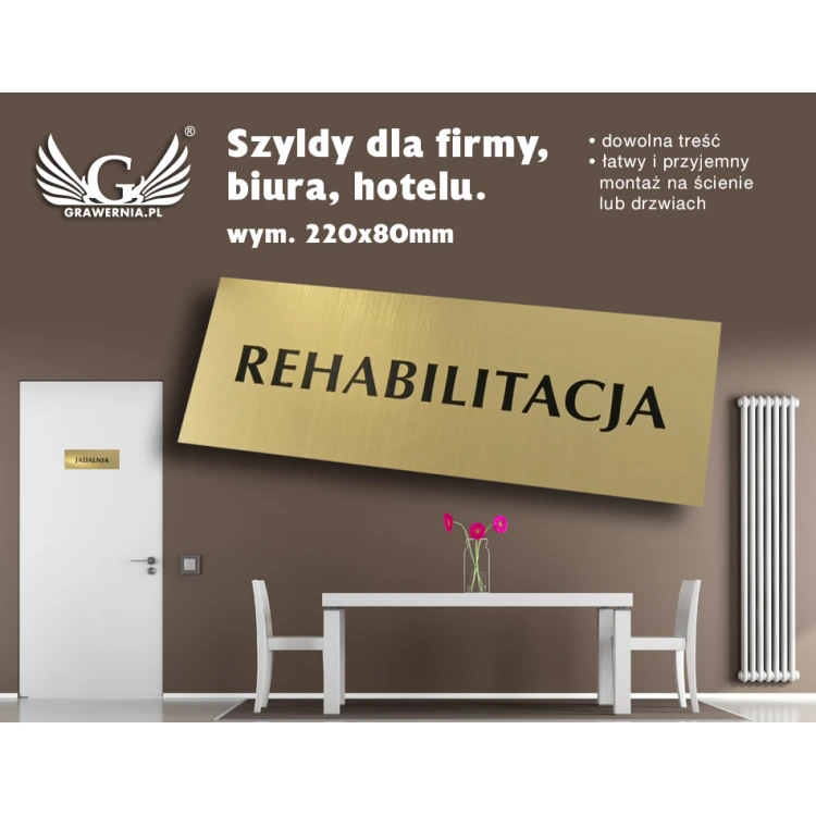 Schilder für Unternehmen, Büro, Hotel - SZ057 - Abmessungen 220x80mm
