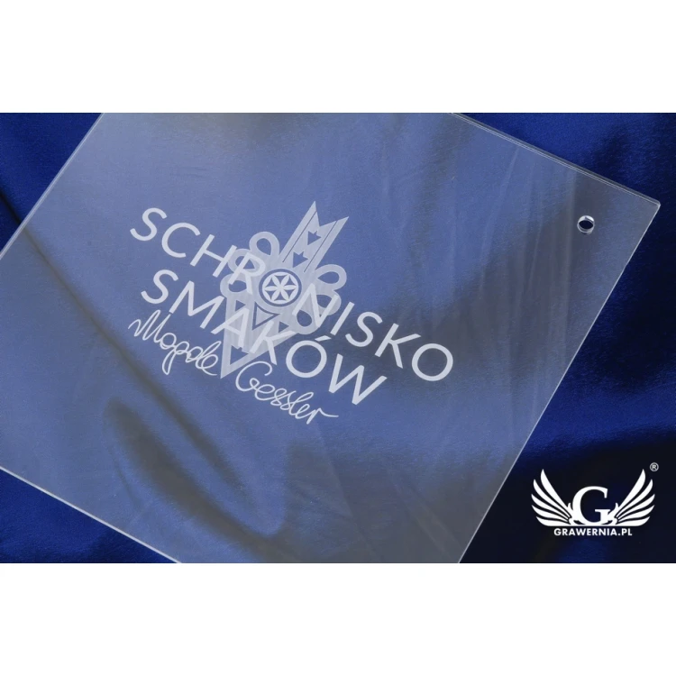 Firmenschild mit Ihrem Logo - graviertes Plexiglas 5mm dick - SZ084 - Maße 300x300mm