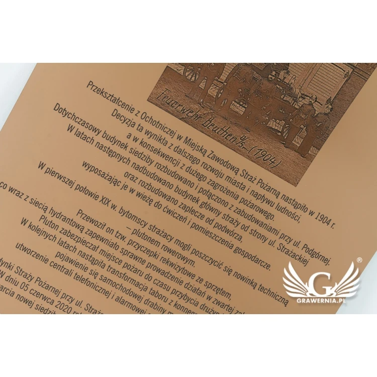 Gravierte Gedenktafel mit Foto - Exterior Laminat - Größe 470x680mm - TAB112