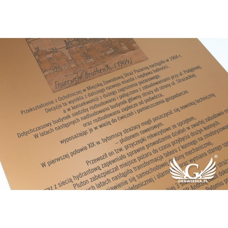 Gravierte Gedenktafel mit Foto - Exterior Laminat - Größe 470x680mm - TAB112