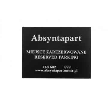 Gravierte Informationstafel - Parkplatz - Laminat Stärke 1,6mm - Abmessungen 500x370mm - SZ123