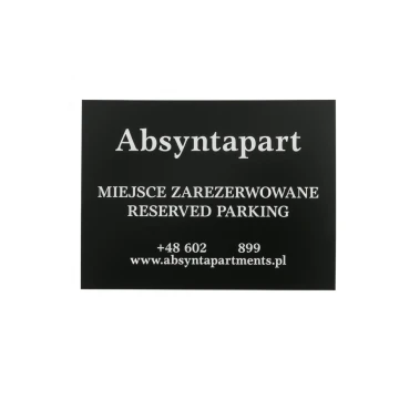 Gravierte Informationstafel - Parkplatz - Laminat Stärke 1,6mm - Abmessungen 500x370mm - SZ123