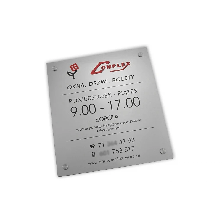 INFORMATIONSTAFEL - GRAVURLAMINAT - Abm. 275x250mm - UV-DRUCK - SZUV004