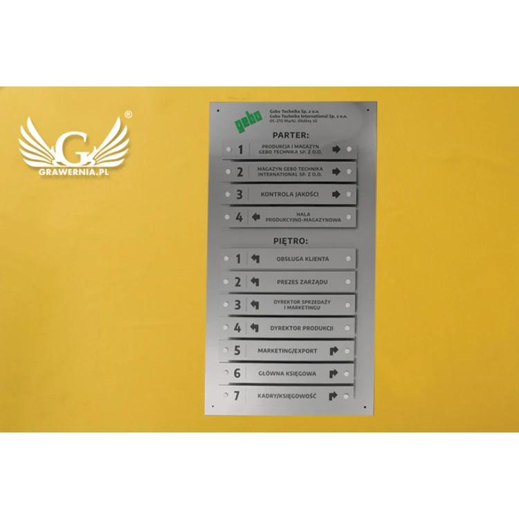 Informationsbrett auf Abstand - Lasergraviert - Maße: 800x440mm - TAB058
