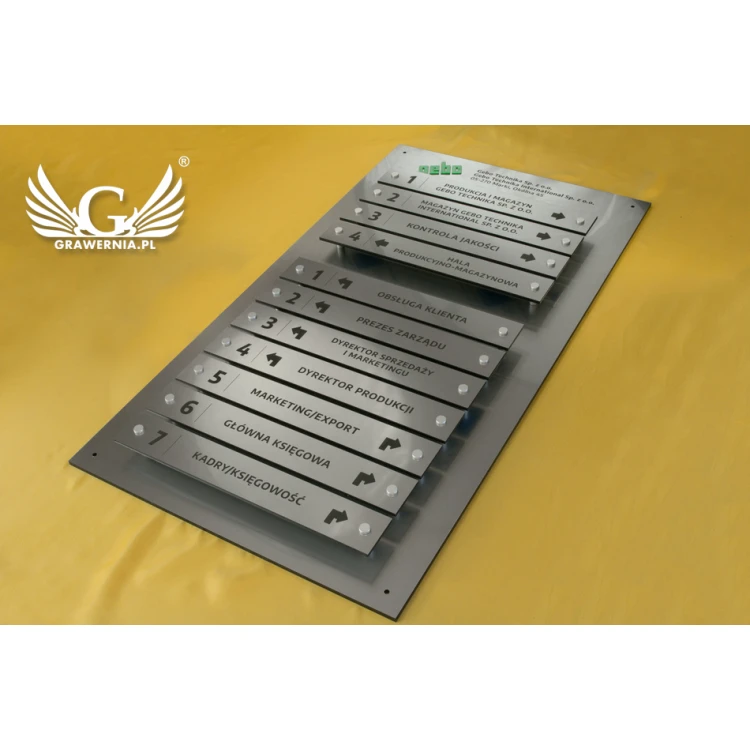 Informationsbrett auf Abstand - Lasergraviert - Maße: 800x440mm - TAB058