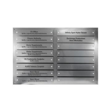Informationsbrett auf Abstand - Lasergraviert - Maße: 880x598mm - TAB099