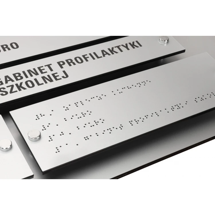 Informationsbrett mit Braille-Alphabet - lasergraviert - Maße: 1000x600mm - TAB342