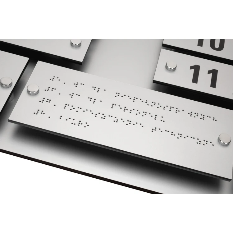 Informationsbrett mit Braille-Alphabet - lasergraviert - Maße: 1000x600mm - TAB342