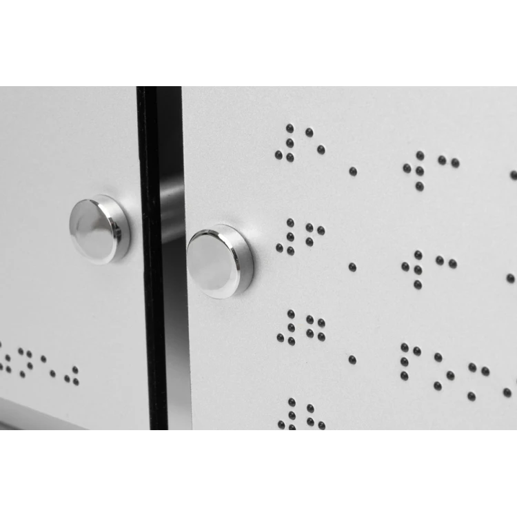 Informationsbrett mit Braille-Alphabet - lasergraviert - Maße: 1000x600mm - TAB342