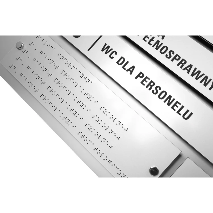 Informationsbrett mit Braille-Alphabet - lasergraviert - Maße: 1000x600mm - TAB342