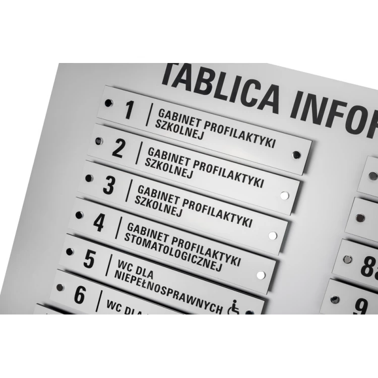 Informationsbrett mit Braille-Alphabet - lasergraviert - Maße: 1000x600mm - TAB342