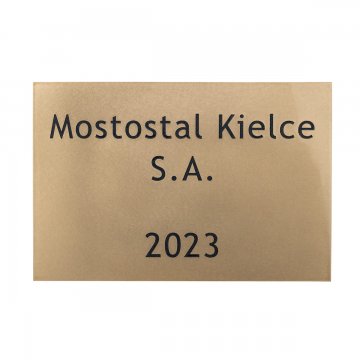 Gravierte Messingplatte - poliertes Messing - CNC-Gravur mit Füllung - Abmessungen 300x200mm - TAB513