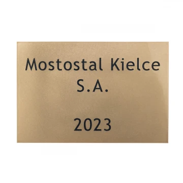 Gravierte Messingplatte - poliertes Messing - CNC-Gravur mit Füllung - Abmessungen 300x200mm - TAB513