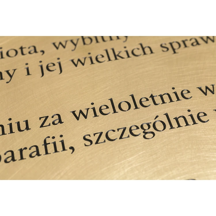 Gedenktafel mit Foto - gebürstetes und lackiertes Messing - Abm. 400x300mm - TAB248