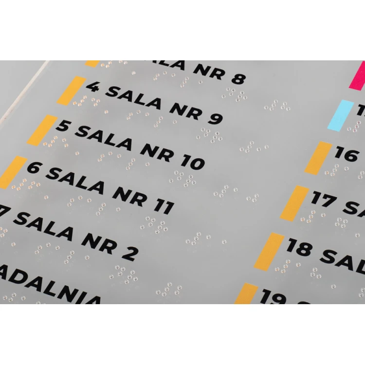 Tyflographischer Plan mit Braille-Schrift - Plexi und ADA - Maße: 594x420mm (A2) - TAB387