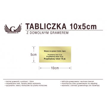 Plakette 10x5cm beliebige Lasergravur
