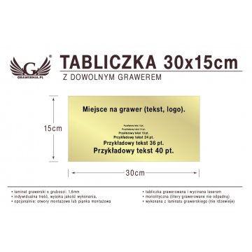 Plakette 30x15cm beliebige Lasergravur