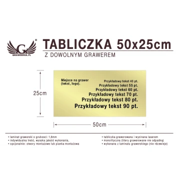 Plakette 50x25cm beliebige Lasergravur