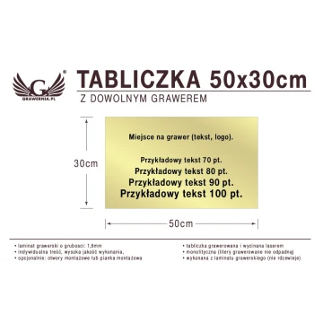 Plakette 50x30cm beliebige Lasergravur