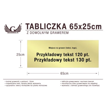 Plakette 65x25cm beliebige Lasergravur