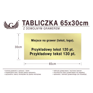Plakette 65x30cm beliebige Lasergravur