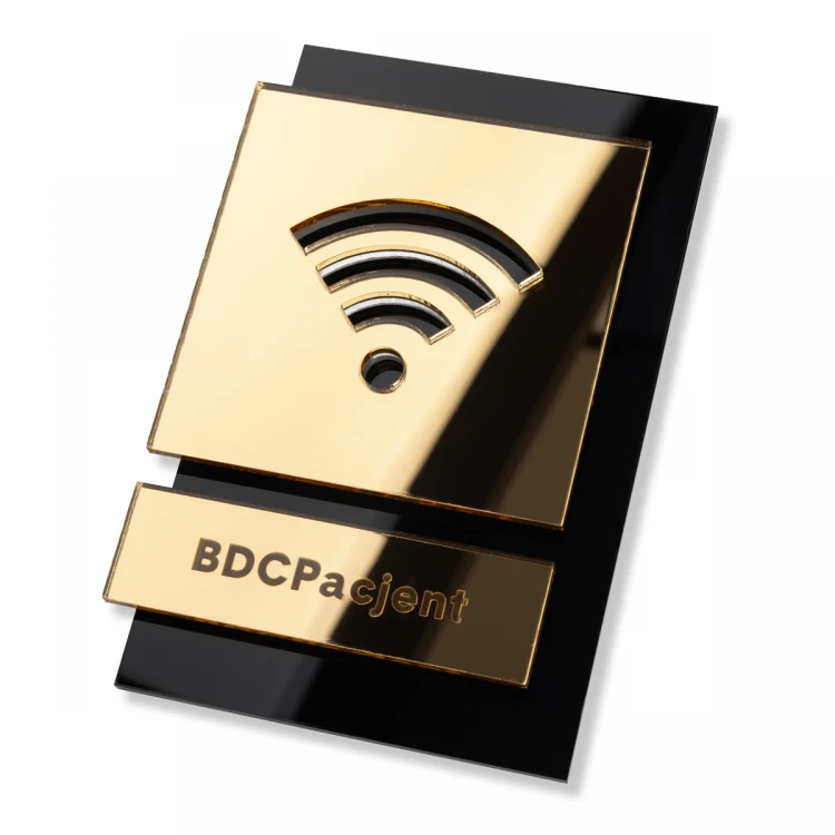 Acrylschild mit Piktogramm - Wi-Fi - Abmessungen: 100x145mm - TAB471