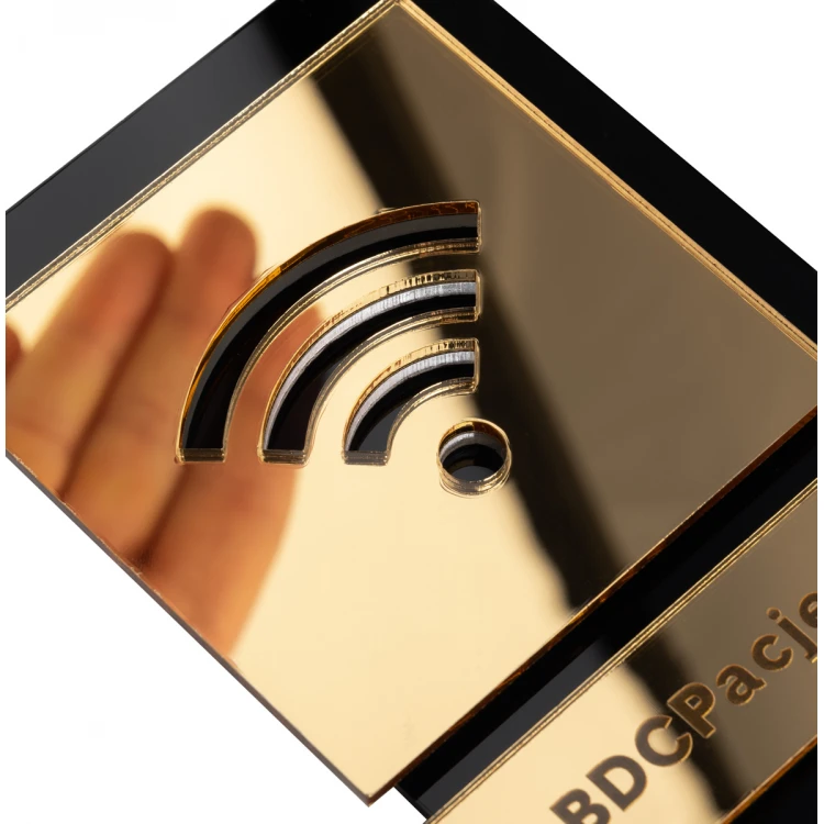 Acrylschild mit Piktogramm - Wi-Fi - Abmessungen: 100x145mm - TAB471